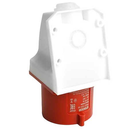 Вилка угловая ST-525 32А 380В 3P+PE+N IP44, PPG32-525-44, Stekker - фото