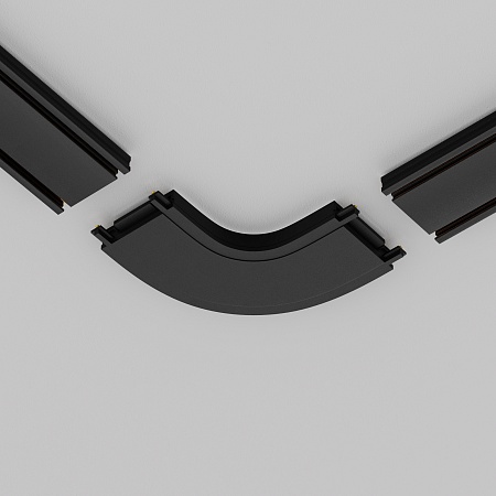 Конектор питания полукруглый Radity черный - фото