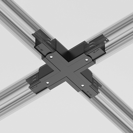 Трековая система Technical накладная трехфазная чёрная 200x200 TS-X-200-TR029-3-20W3K-M-B