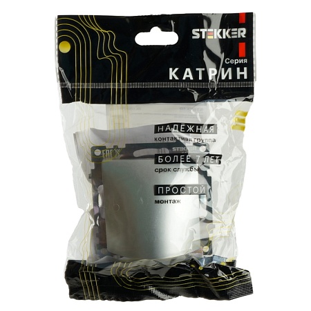 Кабельный вывод (механизм), STEKKER, серия Катрин, серебро, GLS00-7116-03 - фото