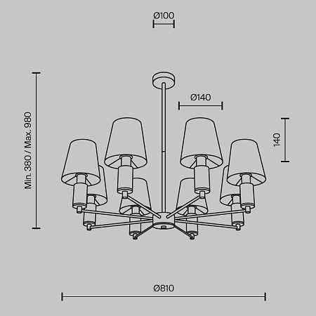 Подвесной светильник Maytoni MOD483PL-08BS - фото