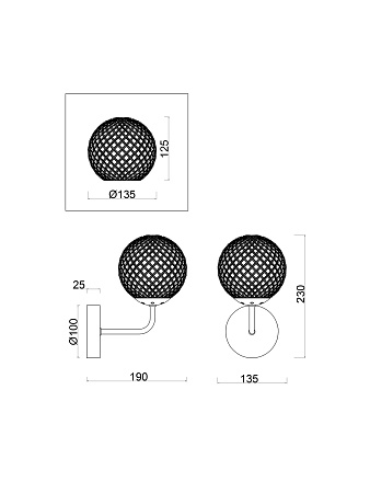 Настенный светильник (бра) Freya FR8016WL-01BBS - фото