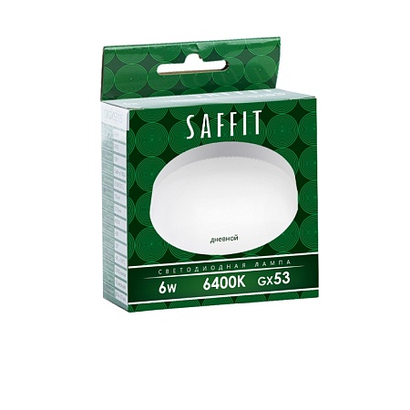 Лампа светодиодная SAFFIT SBGX5306 GX53 6W 230V 6400K - фото