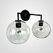 Бра Rh Utilitaire Globe Shade Double Sconce Black Imperiumloft 123272-22 - фото