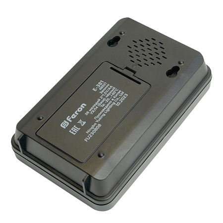 Звонок дверной беспроводной Feron E-381 Электрический 38 мелодий черный с питанием от батареек - фото