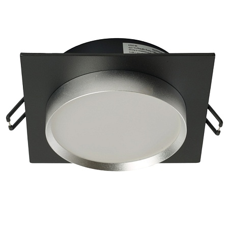 Светильник встраиваемый Feron DL506 потолочный GX53 черный + серебро квадрат - фото