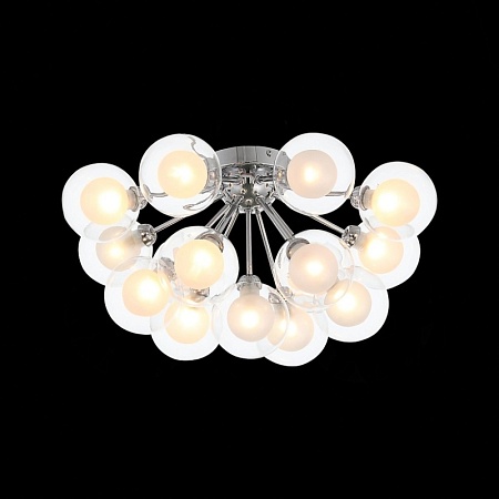 Люстра потолочная ST-Luce Хром/Прозрачный, Белый G9 15*5W SL431.102.15 - фото