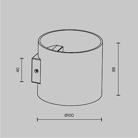 Настенный светильник (бра) Technical Rond C066WL-01W - фото