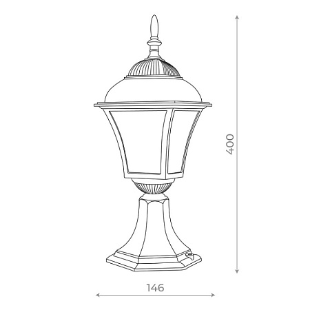 Светильник уличный наземный ST-Luce Бронза/Бронза, Прозрачный E27 1*60W SL082.205.01 - фото