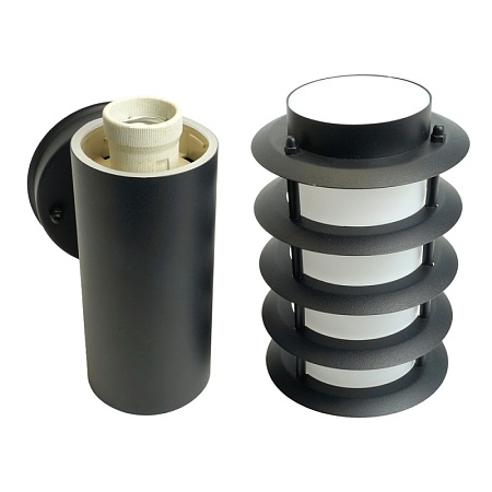 Светильник садово-парковый Feron DH046-B, Техно на стену, 18W E27 230V, черный - фото