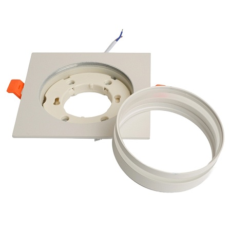 Светильник встраиваемый Feron DL503 LUNA потолочный GX53 белый квадрат - фото