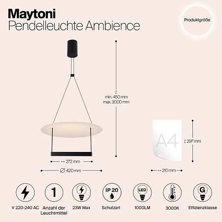 Подвесной светильник Maytoni Ambience MOD280PL-L23B3K - фото