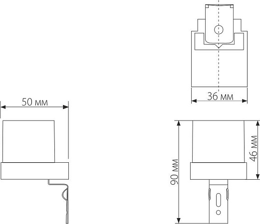 Датчик освещенности 1200W IP44 SNS-L-06 белый - фото