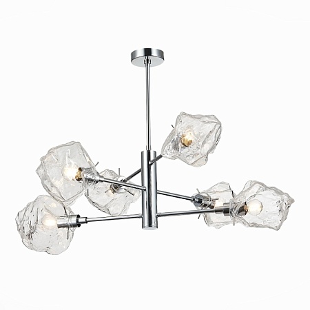 Люстра потолочная ST-Luce Хром/Прозрачный E14 6*40W SL1175.102.06 - фото