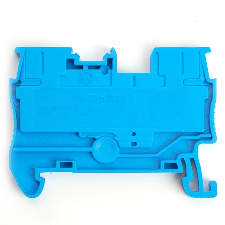 Зажим пружинный, 2-проводной проходной ЗНИ - 2,5 ,JXB PT 2,5 , серый LD572-2-25 - фото