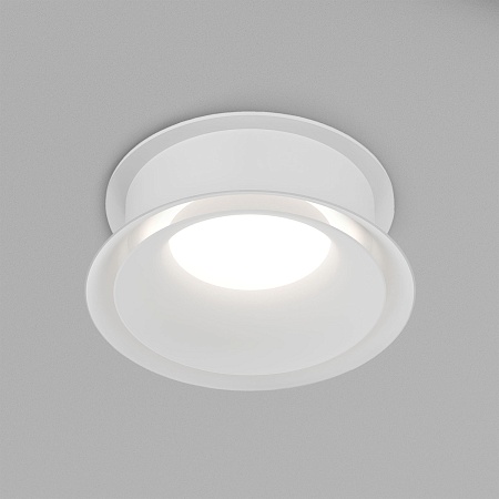 DK2403-WH Встраиваемый светильник влагозащ., IP 44, 15 Вт, GU10, белый, алюминий - фото