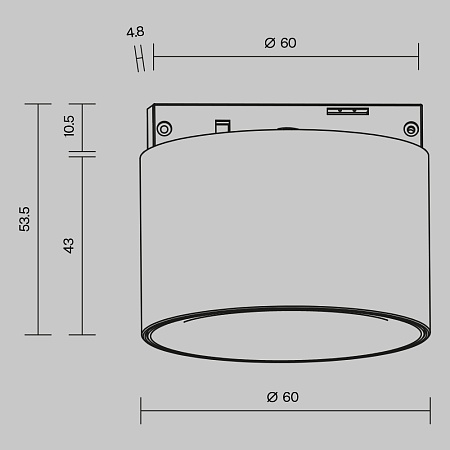 Трековый светильник Technical TR188-1-5W3K-M-BW - фото