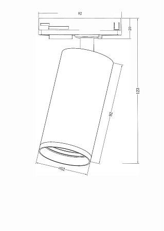 Трековый светильник Technical TR031-1-GU10-B - фото