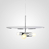 Люстра Rh Utilitaire Disk Triple Pendant Silver Imperiumloft 123647-22