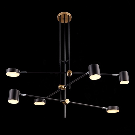 Светильник потолочный ST-Luce Черный, Латунь/Черный LED 6*5W 3000K SL1604.432.06 - фото