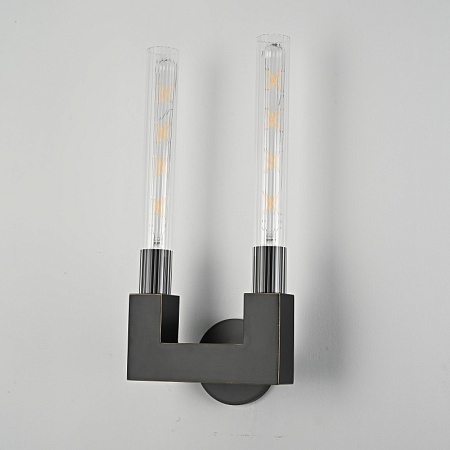 Бра Canelle Wall Lamp Double Sconces Black Imperiumloft 147874-22 - фото