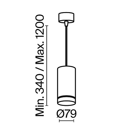 Подвесной светильник Technical P085PL-12W3K-B - фото