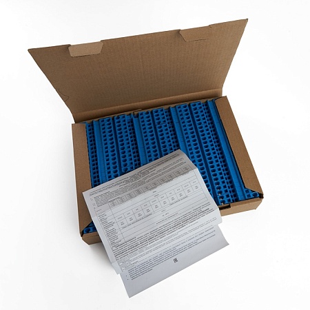 Зажим пружинный, 2-проводной проходной ЗНИ - 2,5 (JXB ST 2,5), синий STEKKER - фото