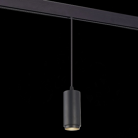 Магнитный трековый светильник подвесной ZOOM Черный LED 1*6W 3000K 667Lm Ra>80 10-60° I ST357.433.06 - фото