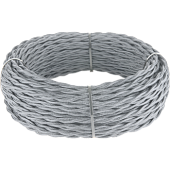 Ретро кабель витой 3х1,5 серый 20 м (под заказ) Ретро кабель витой  3х1,5  (серый)