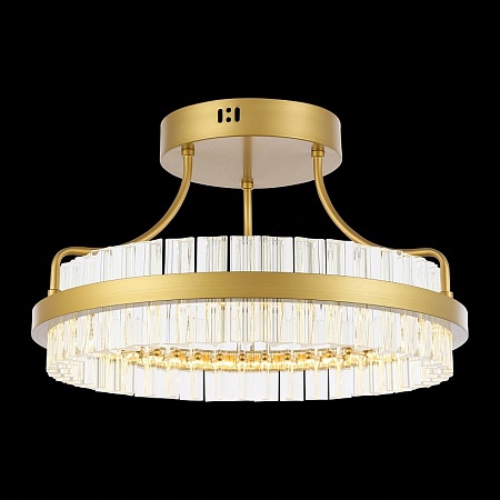 Светильник потолочный ST-Luce Матовое золото/Прозрачный LED 1*34W 3000K SL383.202.01 - фото