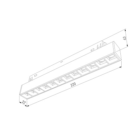Slim Magnetic Трековый светильник 12W 4000K Artas чёрный/золото 85103/01 85103/01 Elektrostandard - фото