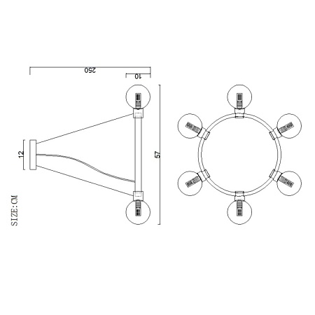 Подвесная Люстра Flamb D57 Imperiumloft 208629-26 - фото