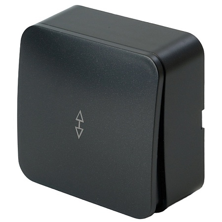 Переключатель открытой установки 1-клавишный, STEKKER, 250В, 10А, IP20, серия София, черный матовый, MSW10-12-05 - фото