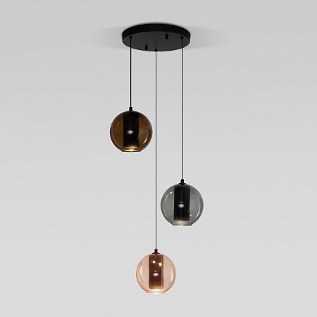 Подвесной светильник Eurosvet 50258/3 LED дымчатый/ бежевый/ шоколад - фото