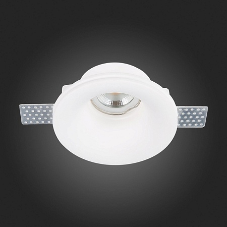 Св-к встр. из гипса Белый GU10 1*50W IP20 D120xH50 180-240V Без ламп ST254.318.01 - фото