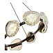 Светильник подвесной ST-Luce черный/ золотистый / прозрачный LED 1*64W 4000K SL6018.203.64 - фото