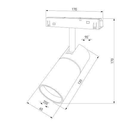 Трековый светильник Slim Magnetic R02 12W 4200K белый 85012/01 Elektrostandard - фото