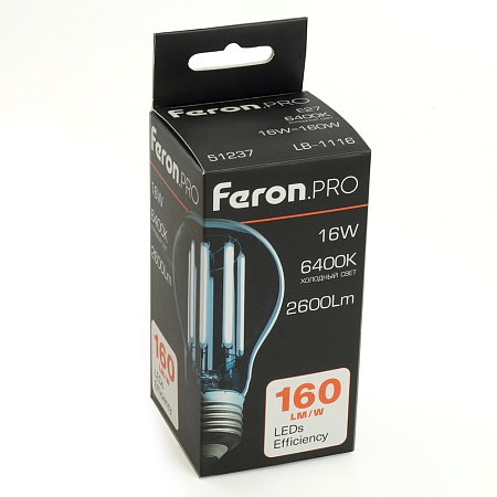 Лампа светодиодная Feron.PRO LB-1116 Шар E27 2560LM 16W 175-265V 2700K - фото
