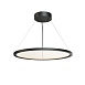 DK6616-BK Подвесной горизонтальный светильник Veil со светодиодом H900 d600 220V 48W 3000-6000K IP20 черный алюминий - фото