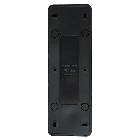 Розетка TV открытой установки, 1-местная, STEKKER, 75 Ом, 5-862МГц, серия София, черный матовый, MST00-10-05 - фото