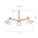 Светильник потолочный Светлое дерево, Белый/Белый E27 3*60W SLE103702-03 - фото