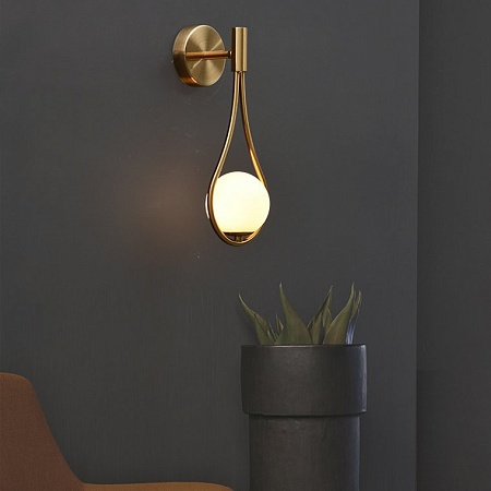 Настенное Бра Hoop Drop Wall Black Imperiumloft 213746-26 - фото