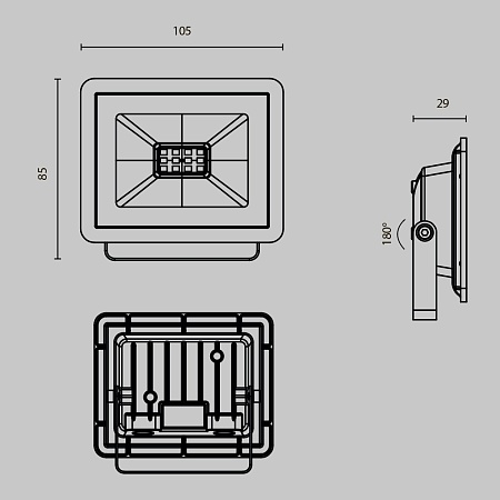 Прожектор Outdoor FL001-L10B4K - фото