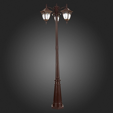 Светильник уличный наземный ST-Luce Кофейный/Кофейный, Прозрачный E27 3*60W SL083.705.03 - фото