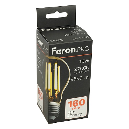 Лампа светодиодная Feron.PRO LB-1116 Шар E27 2560LM 16W 175-265V 2700K - фото