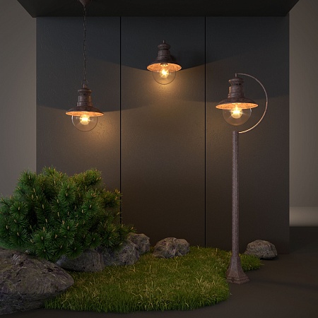 Уличный светильник на столбе Talli F брауни IP44 GL 3002F брауни Elektrostandard - фото