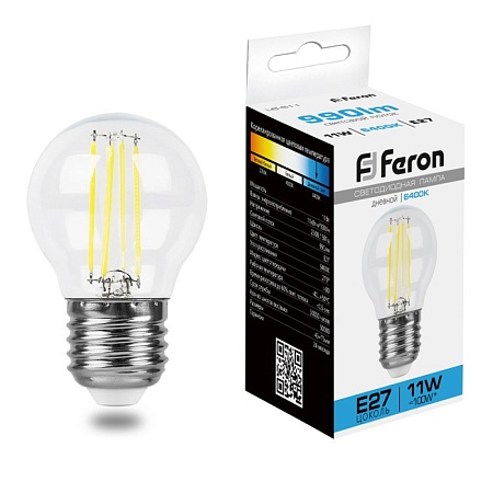 Лампа светодиодная Feron LB-511 Шарик E27 11W 230V 6400K - фото