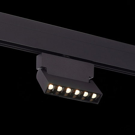 Магнитный трековый светильник Черный LED 1*6W 4000K 532Lm Ra>90 36° IP20 L120xW22xH134 ST362.446.06 - фото