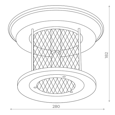 Светильник уличный потолочный ST-Luce Темный кофе/Прозрачный, Темный кофе E27 1*60W SL080.402.01 - фото