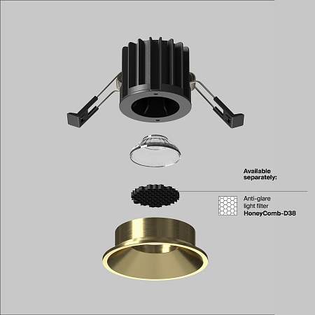 Встраиваемый светильник Technical Round DL058-7W3K-BS - фото